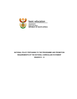 national policy pertaining to the programme and