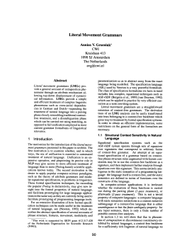 Literal Movement Grammars - Association for Computational