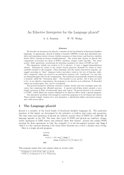 An Eductive Interpreter for the Language pLucid