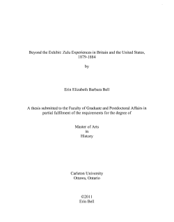 Beyond the Exhibit: Zulu Experiences in Britain and the