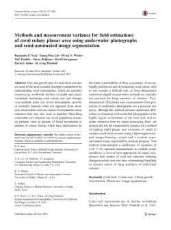 Methods and measurement variance for field estimations of coral