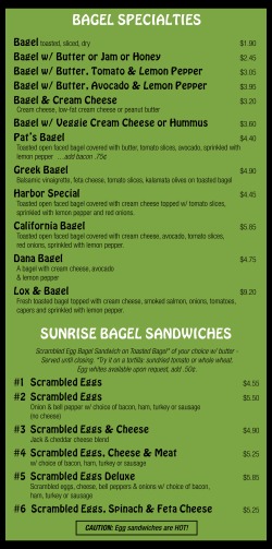 Printable Version - Full Menu