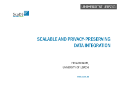 SCALABLE AND PRIVACY-PRESERVING DATA INTEGRATION