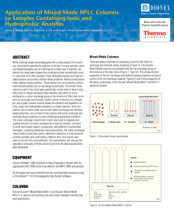 Application of Mixed-Mode HPLC Columns to Samples Containing