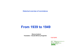 6. From 1939 to 1949 - Institut de recherche sur la R&eacute;solution Non