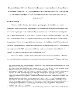 How the Definition of Disability under the Illinois Human Rights Act