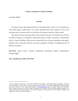 Agency Theory, Property Rights and Contract