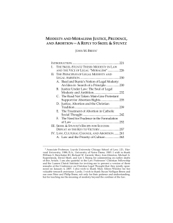 modesty and moralism: justice, prudence, and abortion&mdash;a reply to