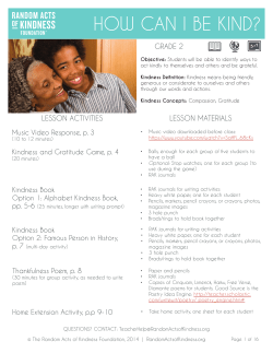 HOW CAN I BE KIND? - Random Acts of Kindness