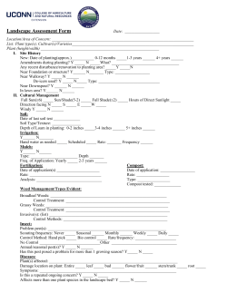 Landscape Assessment Form