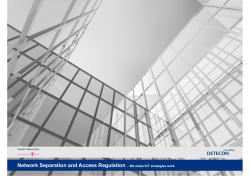 Network Separation and Access Regulation &ndash; We make