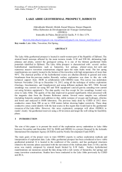 LAKE ABHE GEOTHERMAL PROSPECT, DJIBOUTI