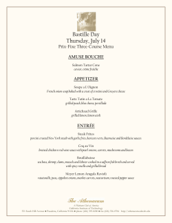 Bastille Day Thursday, July 14