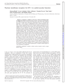 Nuclear membrane receptors for ET