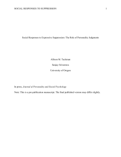 Social Responses to Expressive Suppression