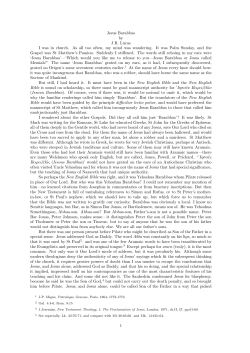 Jesus Barabbas by J.R. Lucas I was in church. As all too often, my