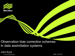 Observation bias correction schemes in data assimilation systems