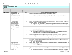 Team Sport Curriculum