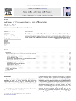 Aging and erythropoiesis: Current state of