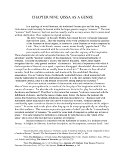 Qissa as a Genre - Columbia University