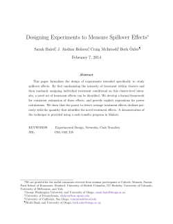 Designing Experiments to Measure Spillover Effects