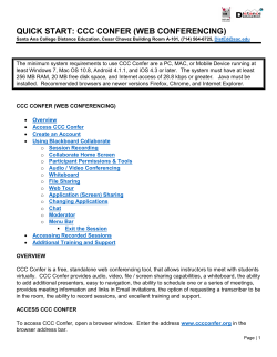 quick start: ccc confer (web conferencing)