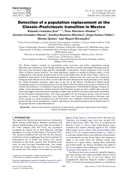 Detection of a population replacement at the Classic&ndash;Postclassic