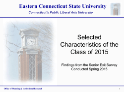 Exit Survey of May 2015 Seniors