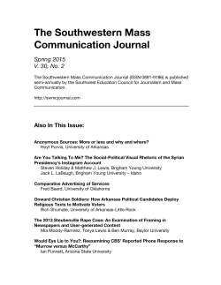 The Southwestern Mass Communication Journal