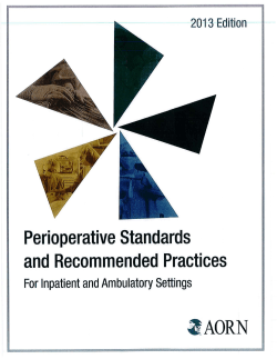 Perioperative Standards and Recommended Practices