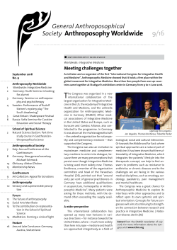 Society Anthroposophy Worldwide 9/16