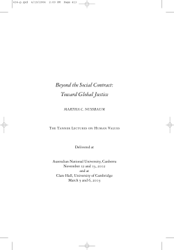 Beyond the Social Contract - The Tanner Lectures on Human Values