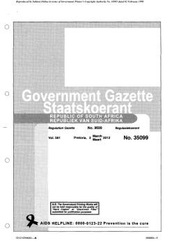 Government Gazette 2 March 2012