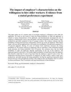 The impact of employer`s characteristics on the willingness to hire