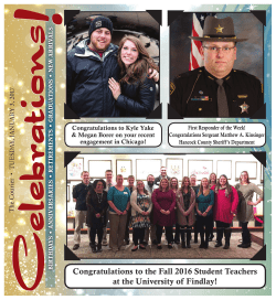 Congratulations to the Fall 2016 Student Teachers at