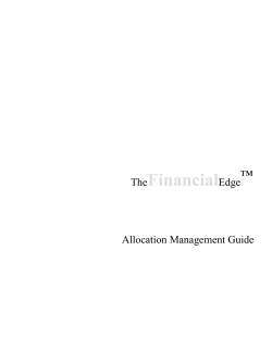 Allocation Management Guide