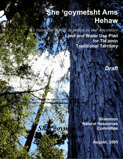 Tla`amin Land and Water Use Plan