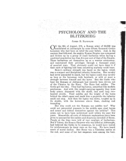 PSYCHOLOGY AND THE BLITZKRIEG