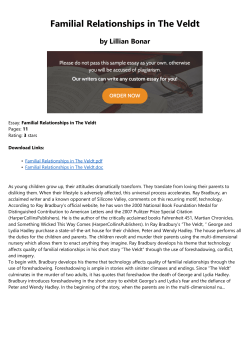 Familial Relationships in The Veldt