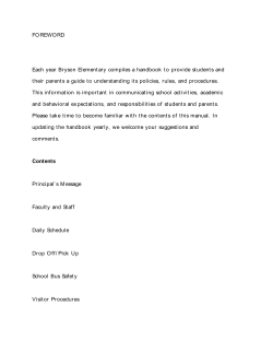 Bryson`s Handbook - Greenville County Schools