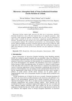 Microwave Absorption Study of Nano Synthesized