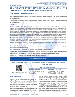 comparative study between mat, swiss ball and theraband