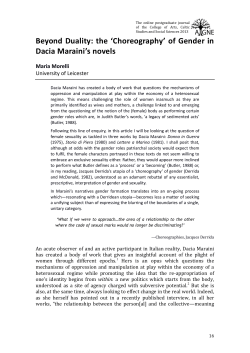 Beyond Duality: the `Choreography` of Gender in Dacia