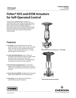 Fisherr 655 and 655R Actuators for Self-Operated Control