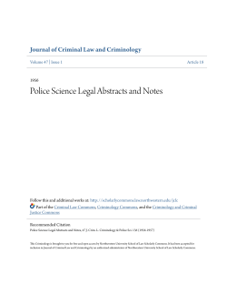 Police Science Legal Abstracts and Notes