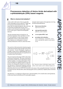 APPLICA TION NOTE - CMA Microdialysis