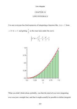Chapter 10 Line Integrals