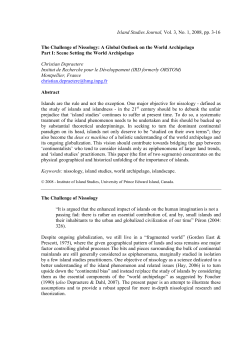 Island Studies Journal,Vol. 3, No. 1, 2008, pp. 3