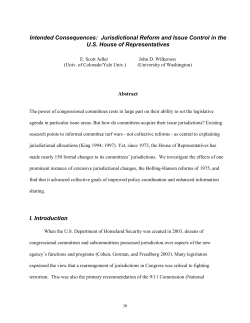 Intended Consequences: Jurisdictional Reform and Issue Control in