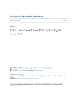 Justice Unconceived: How Posterity Has Rights